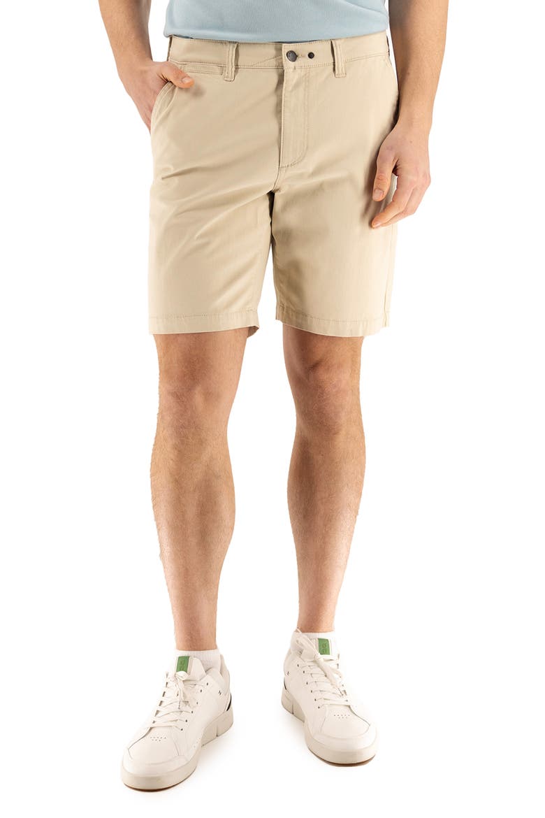 9-Inch Performance Stretch Chino Shorts, Main, color, BROWN RICE