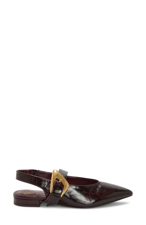 Vince Camuto Amoret Pointed Toe Slingback Flat In Burgundy
