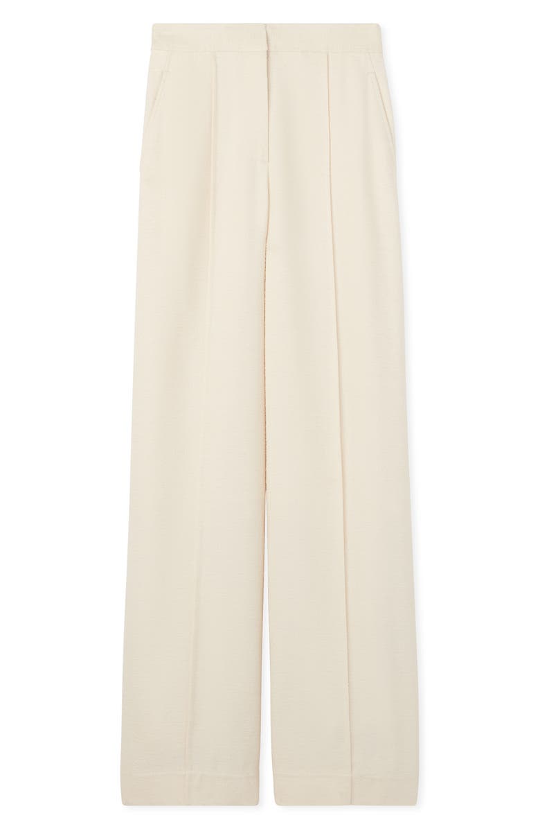 ST. JOHN Tonal Tweed Pants, Main, color, Ecru