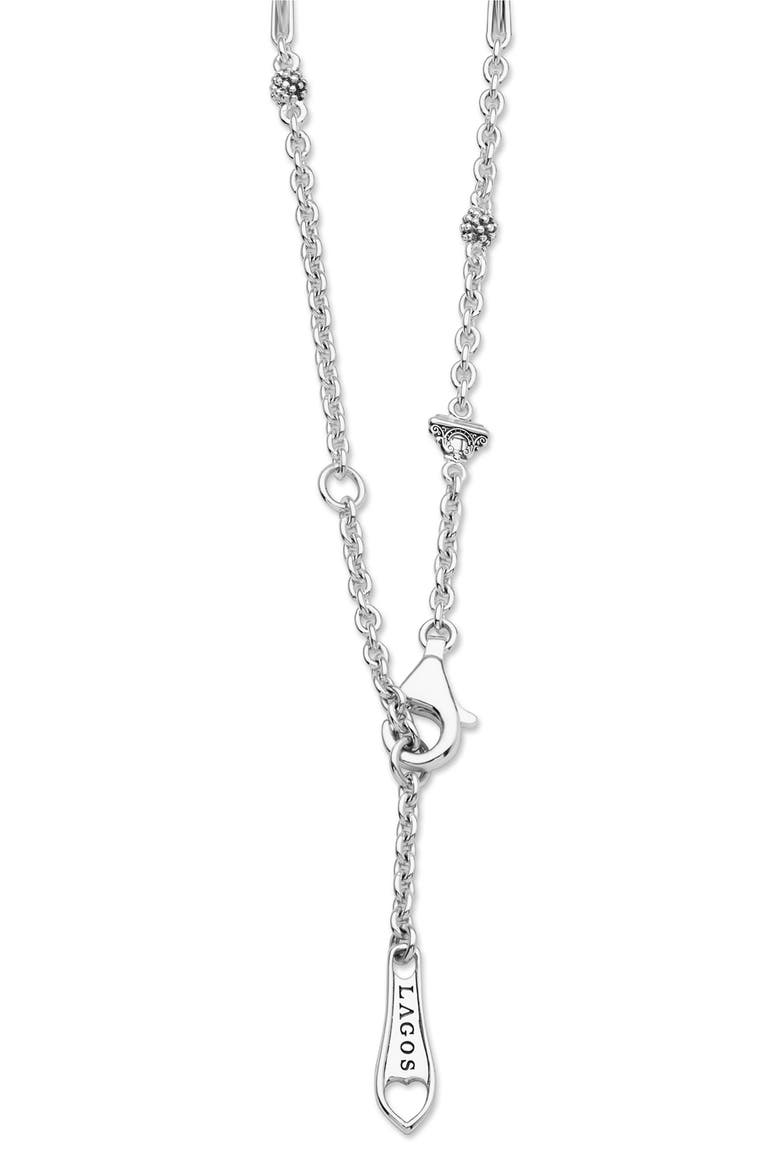 Signature Caviar 14k Gold & Sterling Silver Blue Topaz Pendant Necklace, Alternate, color, TWO-TONE