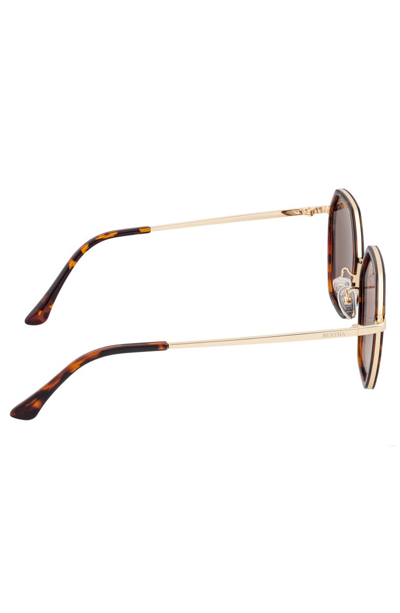 BERTHA Ariana Polarized Sunglasses, Alternate, color, Tortoise/Brown