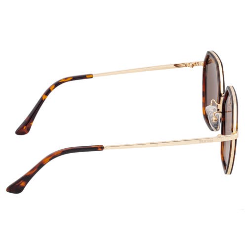 Bertha Ariana Polarized Sunglasses In Tortoise/brown