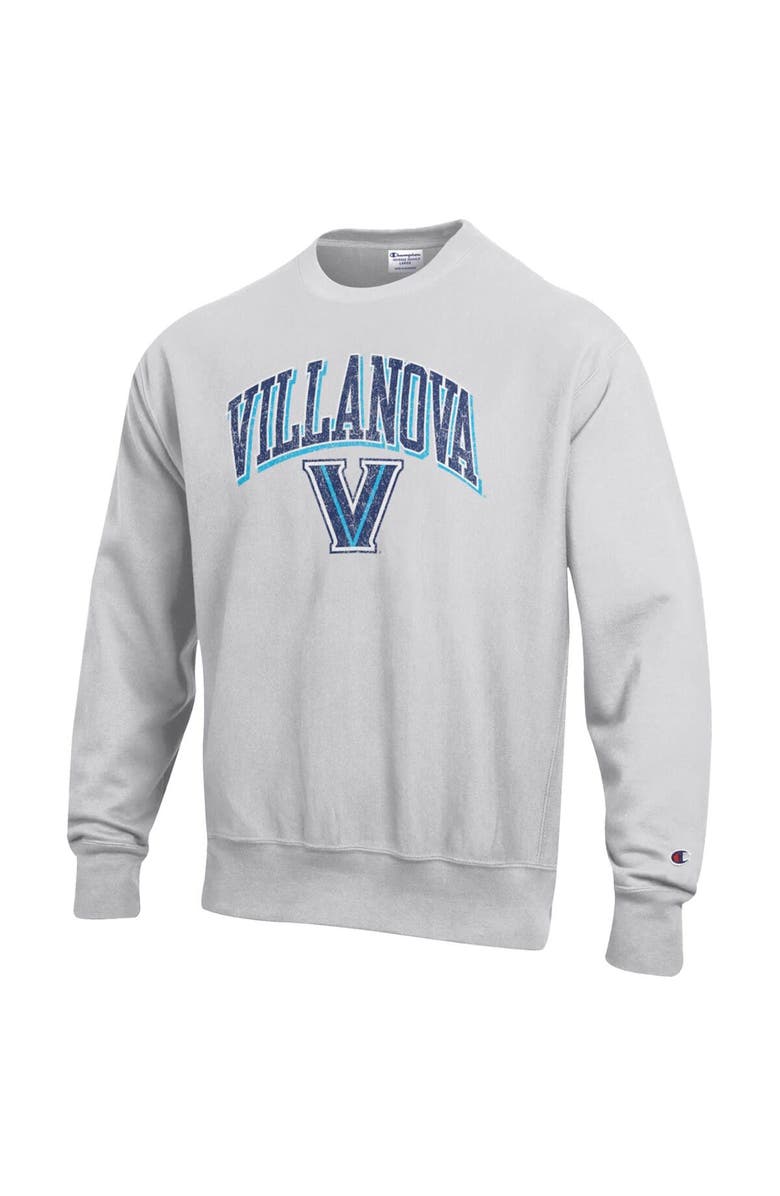 Champion Men's Champion Gray Villanova Wildcats Arch Over Logo Reverse Weave Pullover Sweatshirt, Main, color, 