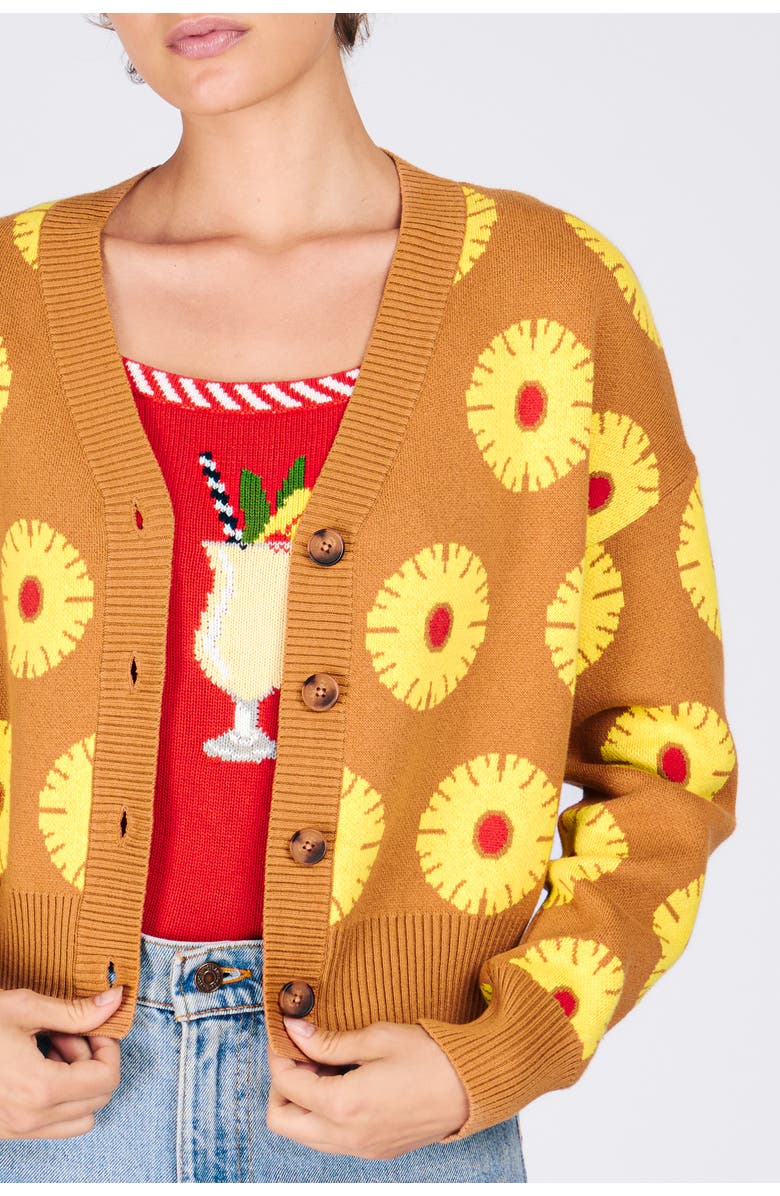 RACHEL ANTONOFF Ana Cardigan, Alternate, color, Pineapple Cake