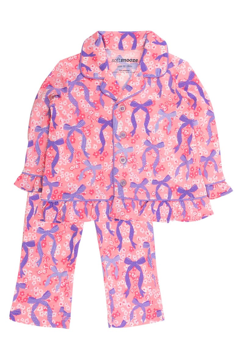 Ruffle Flare Pajama Set, Main, color, Bow Besties