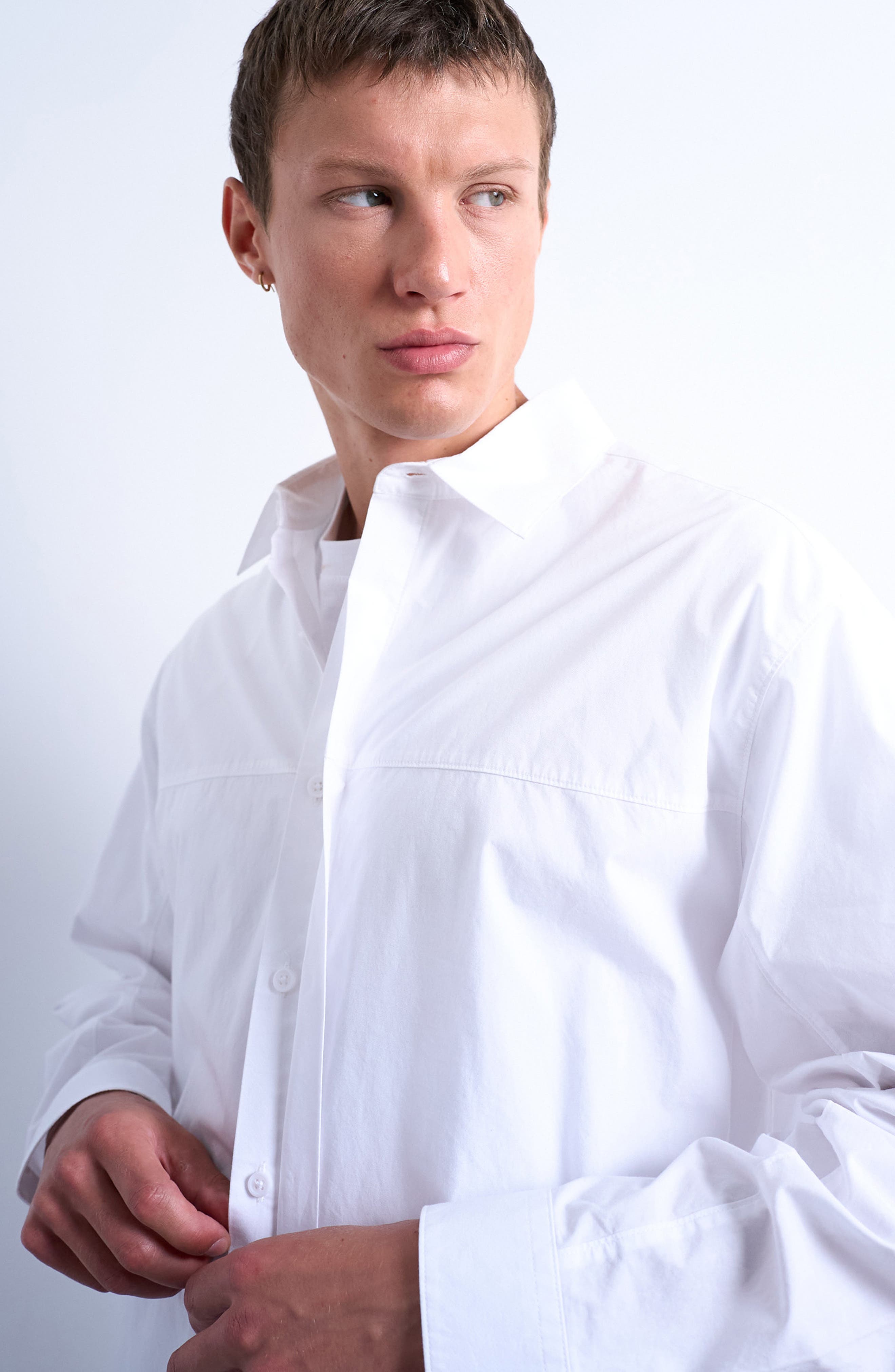 Oversize Cotton Poplin Button-Up Shirt - image 2