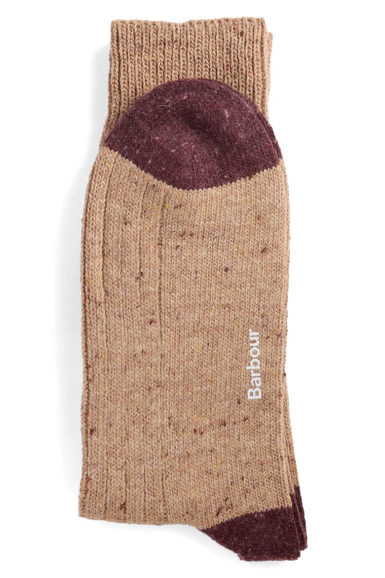 Houghton Wool Blend Boot Socks, Alternate, color, MILITARY BROWN/ BORDEAUX