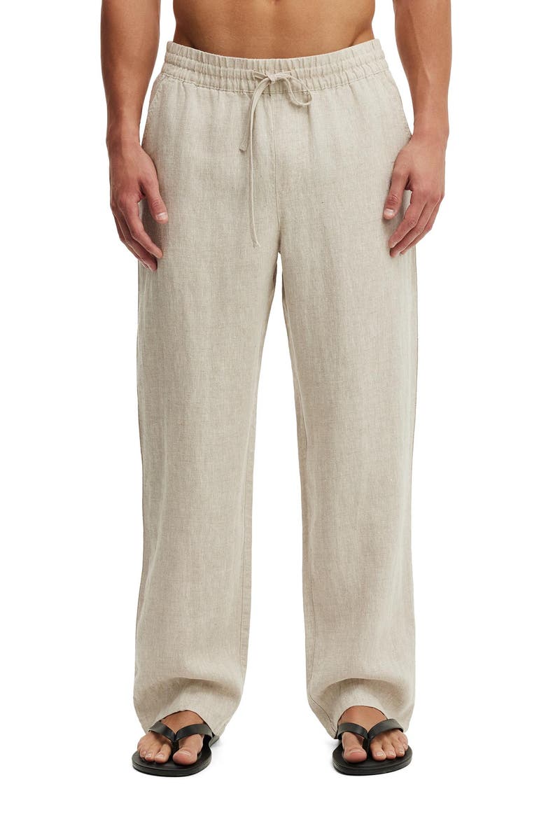Men's Baggy Linen Pant, Main, color, Oatmeal