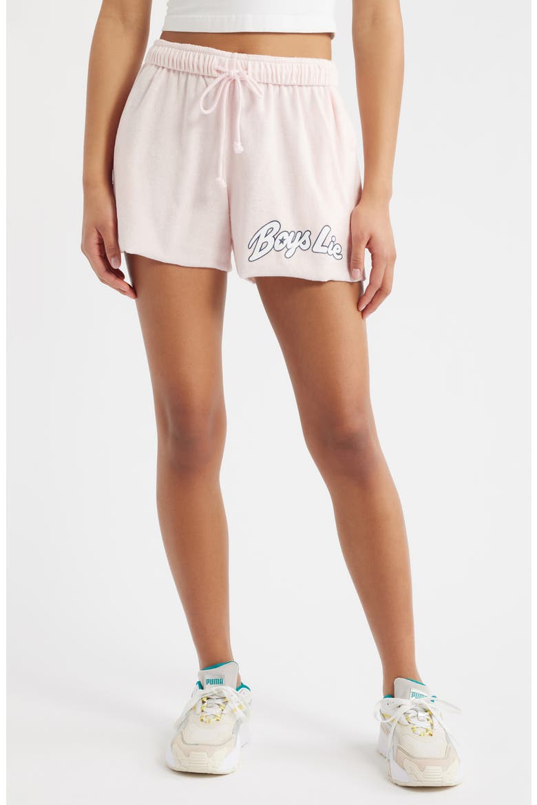 Starlight Graphic Sweat Shorts, Main, color, PINK