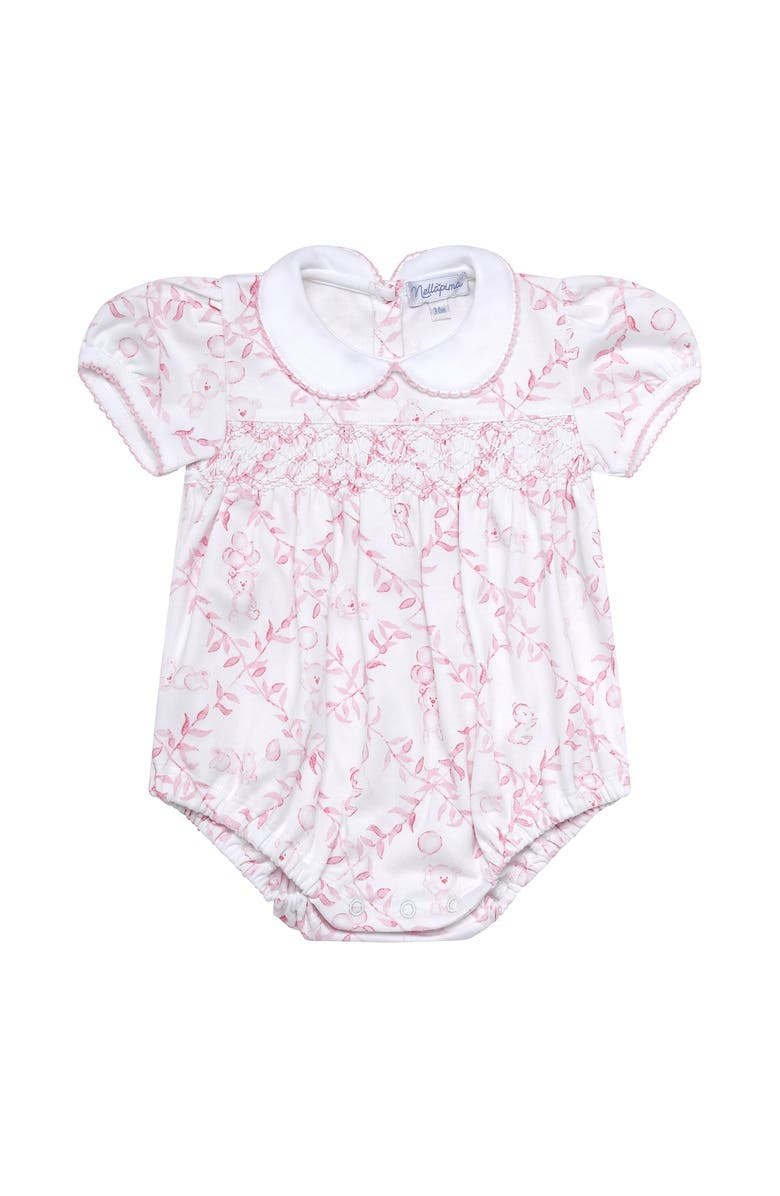 Nellapima Pink Bears Trellace Smocked Bubble - Baby, Main, color, Pink