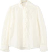 MANGO Floral Embroidery Woven Shirt