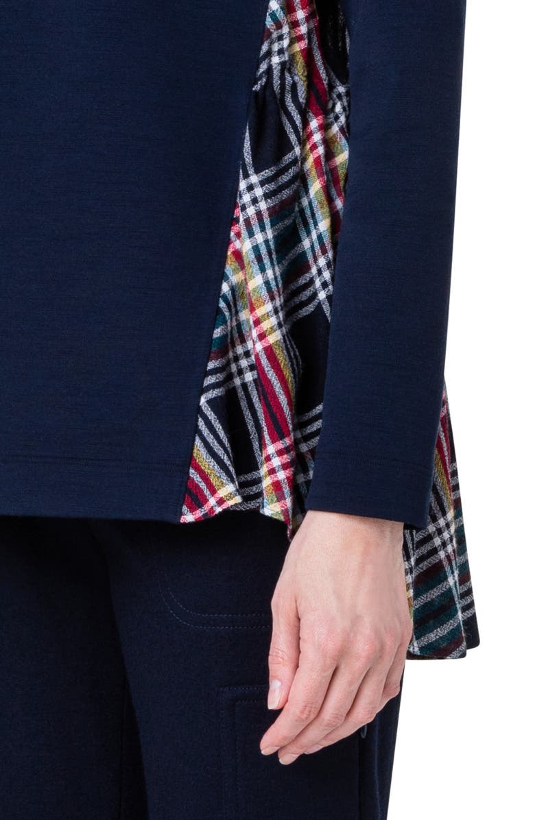 Akris punto British Check Panel Tunic, Alternate, color, 