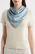 Vince Stripe Silk Twill Scarf