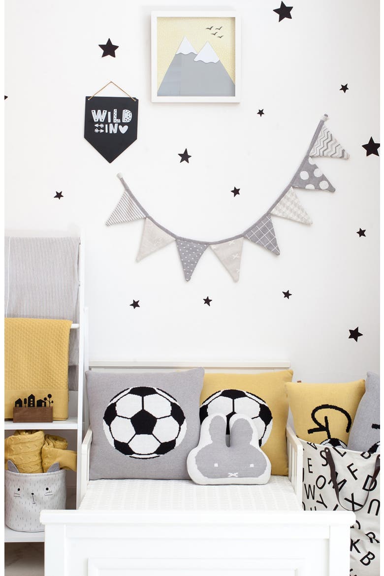 Gol Soccer Throw Pillow, Alternate, color, DARK YELLOW