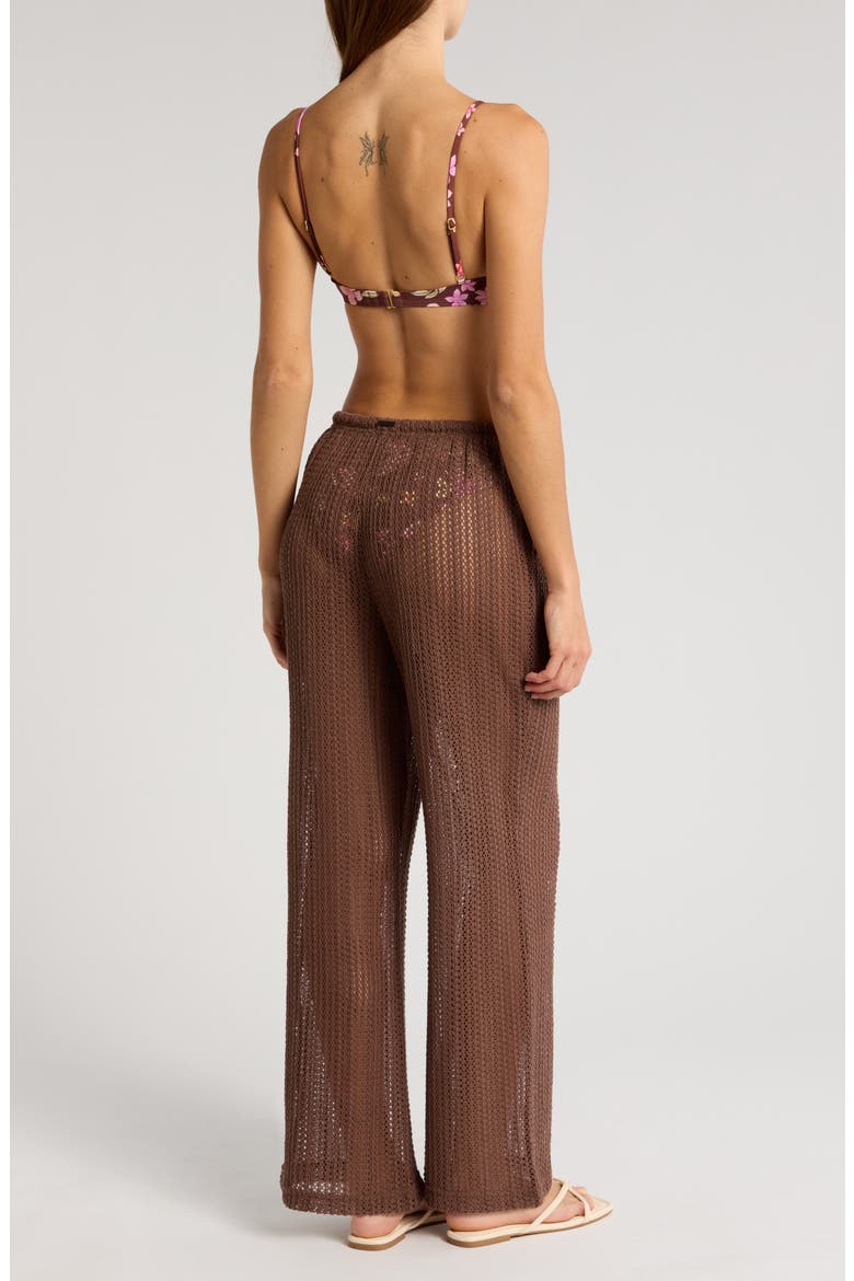 Beach City Wide Leg Cover-Up Pants, Alternate, color, KONA