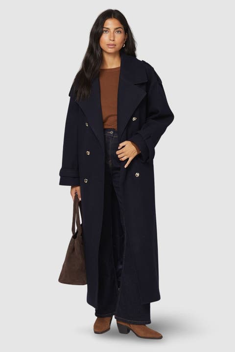 Wide Lapel Trench Coat