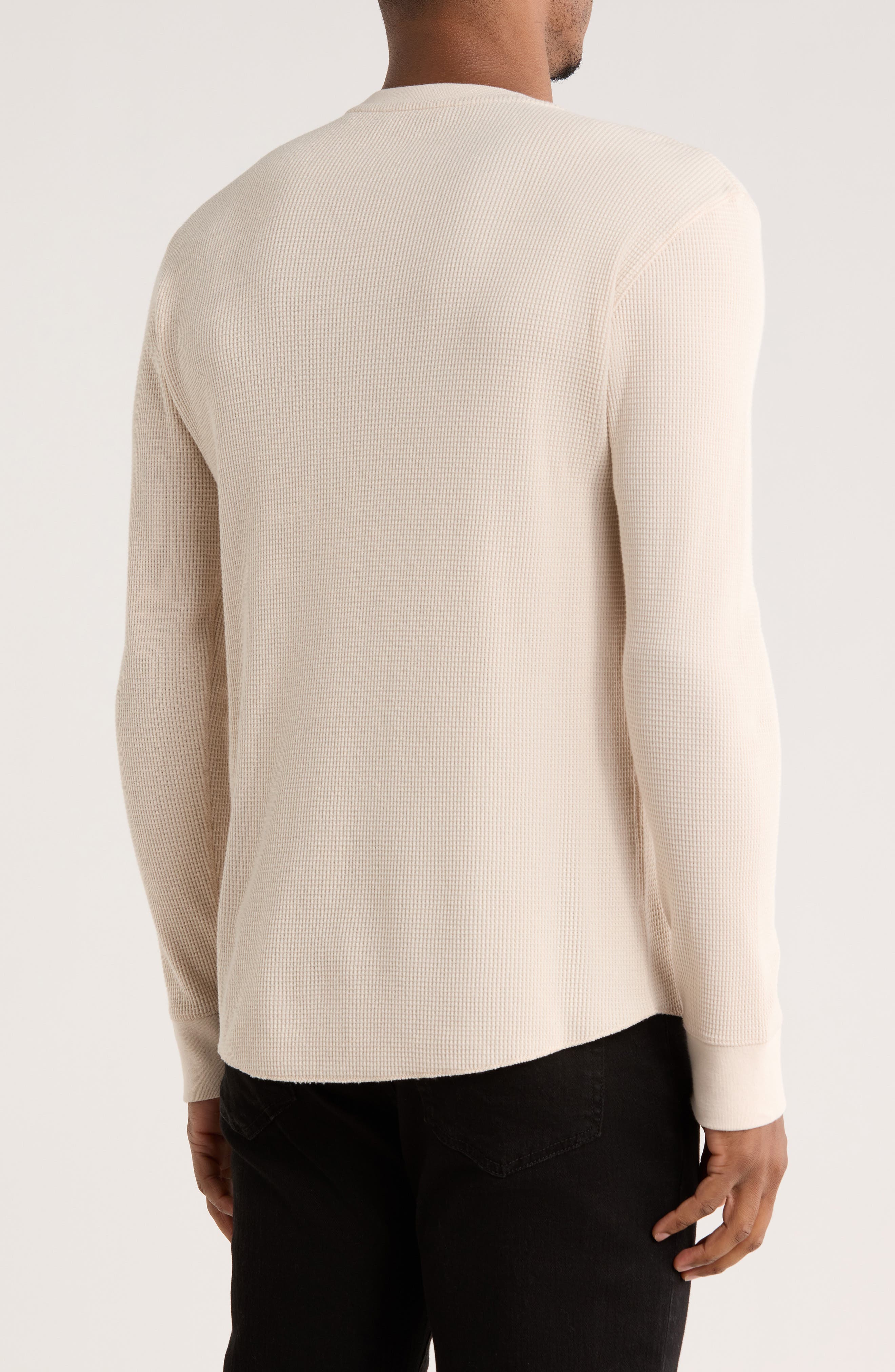 Crewneck Cotton Thermal Sweater - image 4