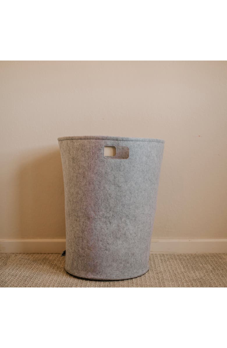 Parker Baby Co. Felt Laundry Hamper, Alternate, color, Gray