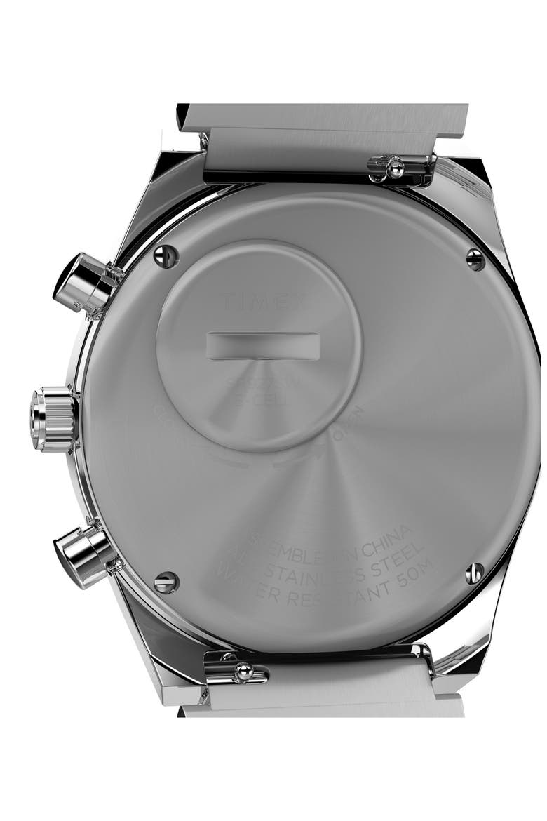 Q Timex Falcon Eye Bracelet Chronograph Watch, 40mm, Alternate, color, STAINLESS STEEL