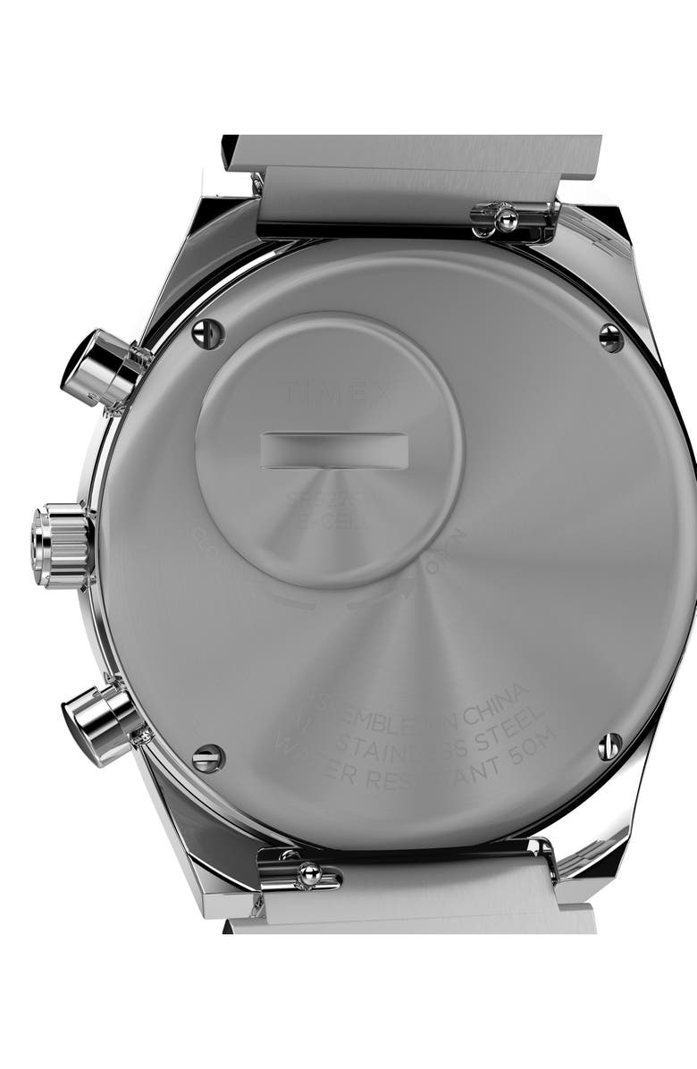 Timex<sup>®</sup> Q Timex Falcon Eye Bracelet Chronograph Watch, 40mm, Alternate, color, Stainless Steel