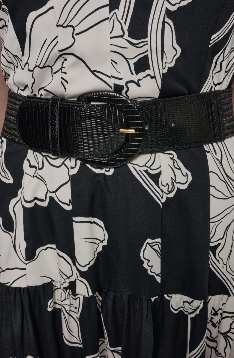 Donna Karan New York Floral Print Halter Midi Dress, Alternate, color, 