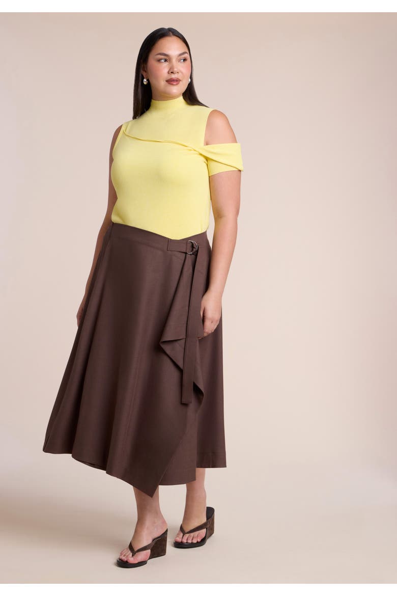 Asymmetric Layered Knit Top, Alternate, color, BUTTER YELLOW