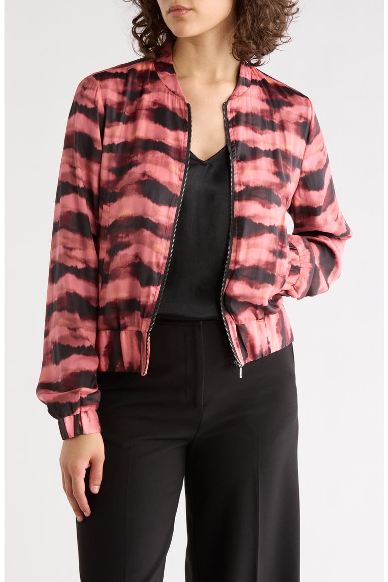 Satin Bomber Jacket, Main, color, WATERCOLOR SKY