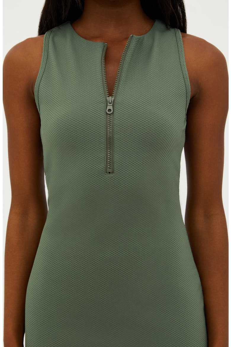 Olina Textured Back Cutout Romper, Alternate, color, QUEEN PALM WAFFLE