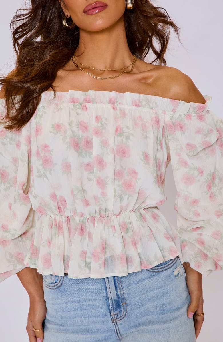 VICI Collection Blossom Off the Shoulder Top, Alternate, color, 