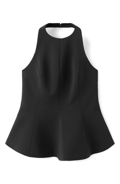 Peplum Halter Top
