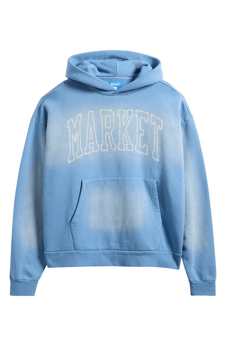 MARKET Static Arc Logo Fleece Graphic Hoodie, Main, color, 