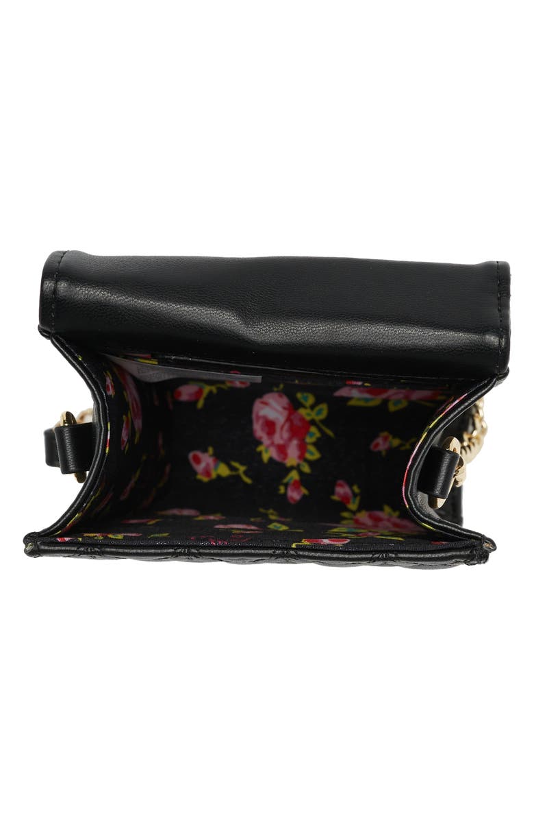 Betsey Johnson Quilted Phone Crossbody & Airpod Case, Alternate, color, 