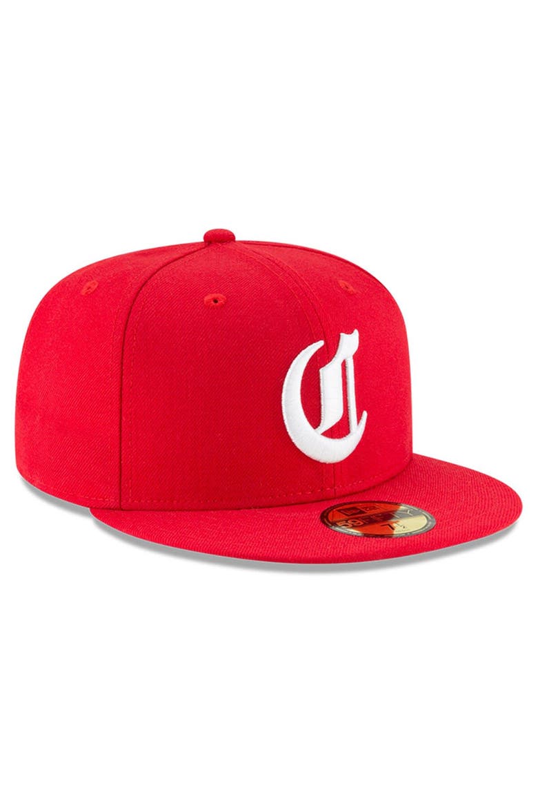 Men's New Era Red Cincinnati Reds Cooperstown Collection Wool 59FIFTY Fitted Hat, Alternate, color, Red