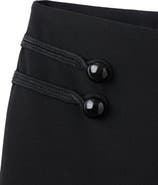 MANGO Slim Fit Frog Fastening Wide Leg Pants