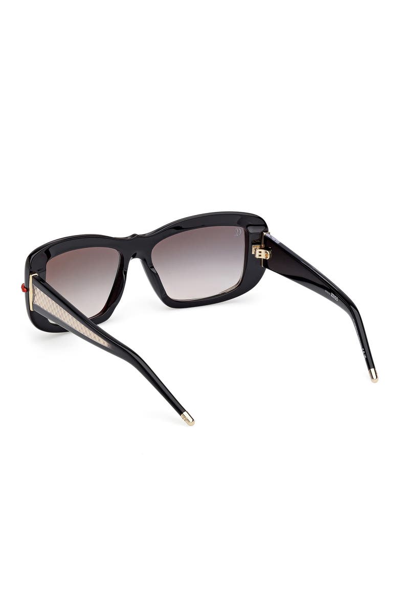 56mm Square Sunglasses, Alternate, color, BLACK GOLD / ZEISS SMOKE LENS