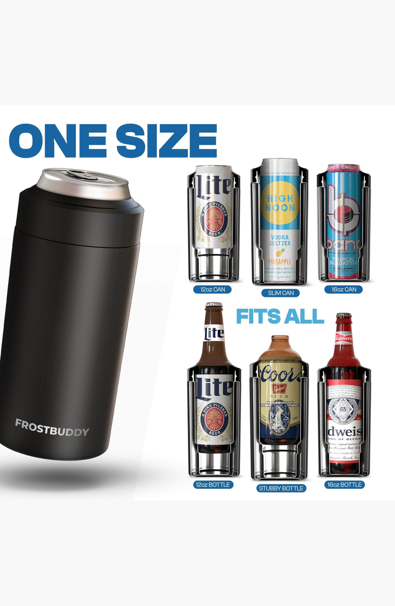 Frost Buddy Universal Buddy Can Cooler, Alternate, color, Gunmetal Glory