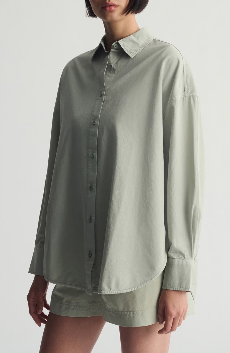 Brooklyn Industries Oversize Button-Up Shirt, Main, color, Puritan Gray