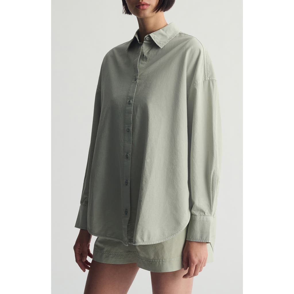 Brooklyn Industries Oversize Button-up Shirt In Green