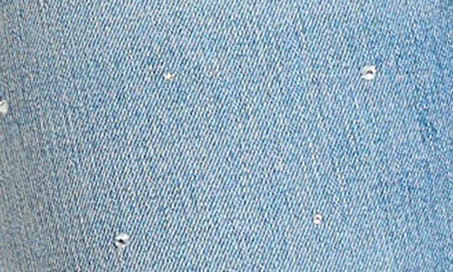 Tommy Bahama Sparkle Rhinestone Cuffed Ankle Slim Boyfriend Jeans In Blue