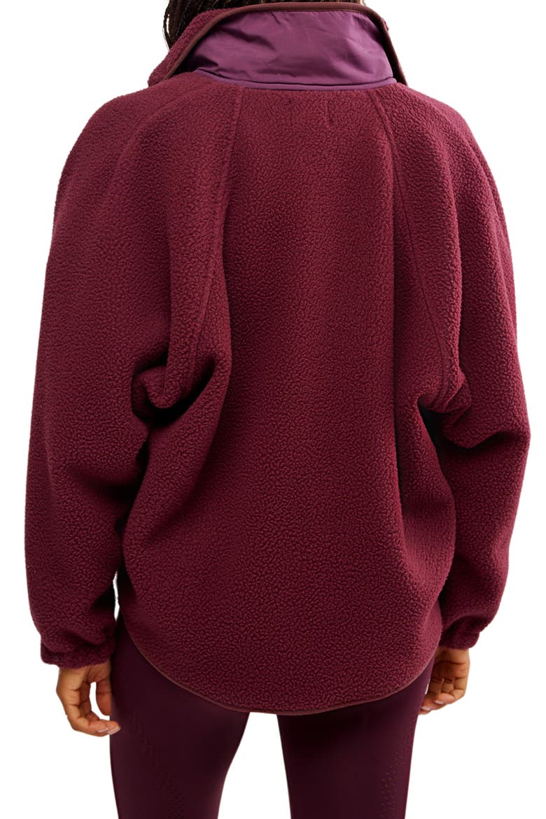 x Hatch Hit The Slopes Fleece Jacket, Alternate, color, DEEP MAROON