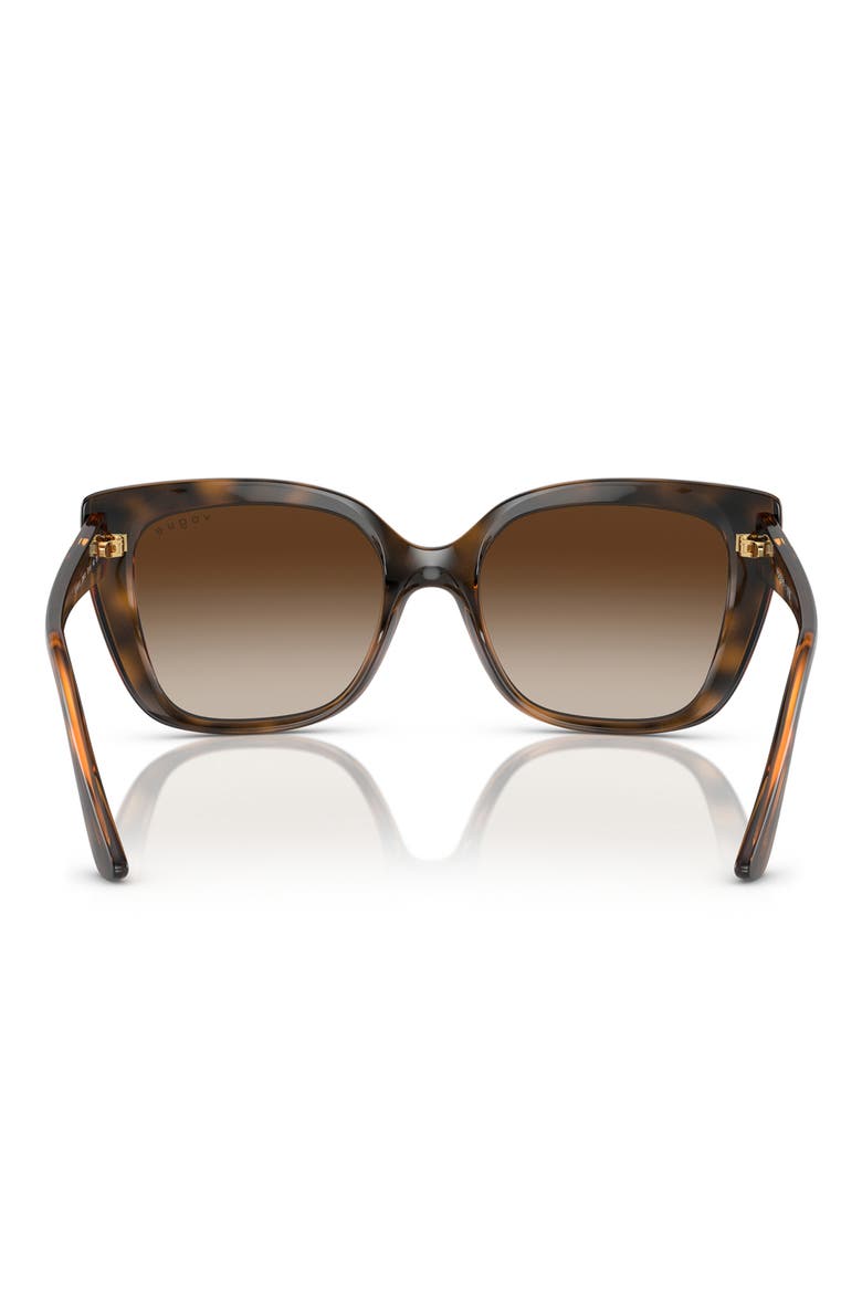 53mm Gradient Square Sunglasses, Alternate, color, DARK HAVANA / BROWN GRADIENT