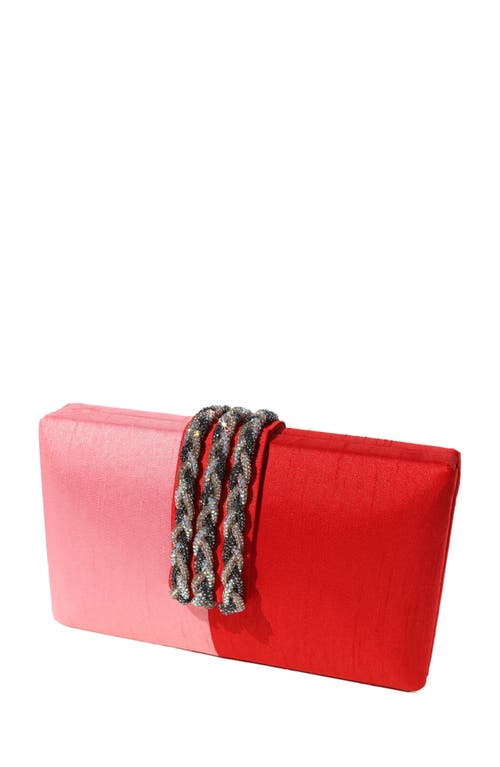 Simitri Color Block Braided Clutch In Multi