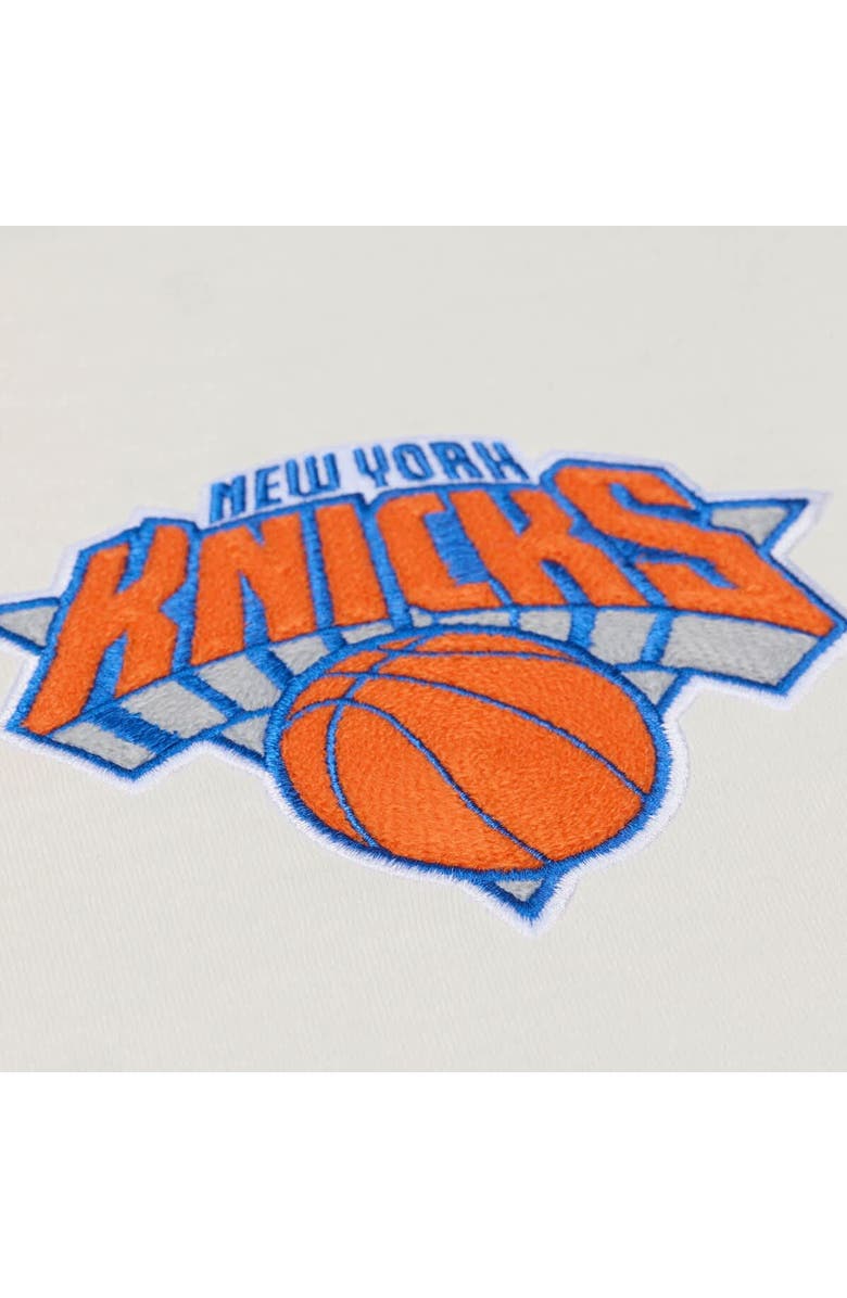 Mitchell & Ness Men's Mitchell & Ness Cream New York Knicks Hardwood Classics Chainstitch Premium T-Shirt, Alternate, color, Cream