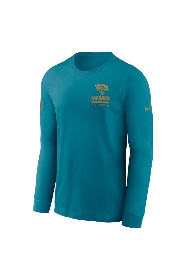 Men's Nike Teal Jacksonville Jaguars Sideline Performance Long Sleeve T-Shirt, Alternate, color, Teal