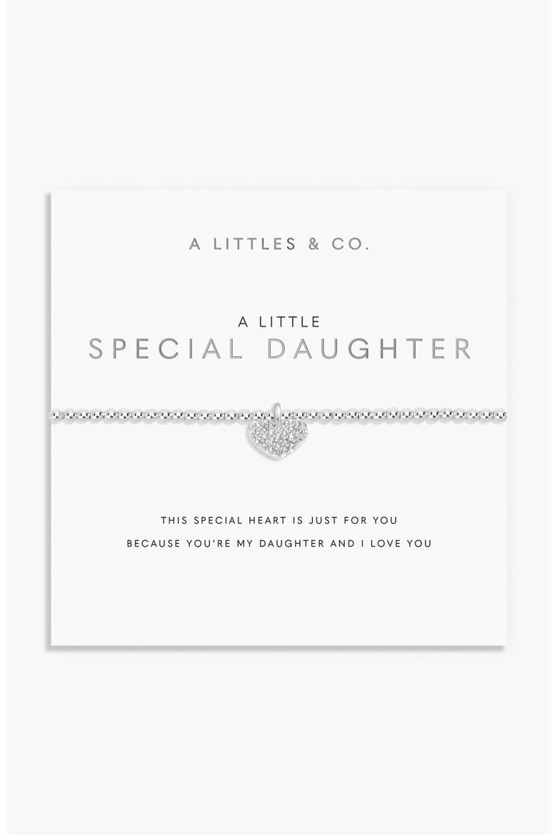 A Little 'Special Daughter' Bracelet, Main, color, Metallic Silver