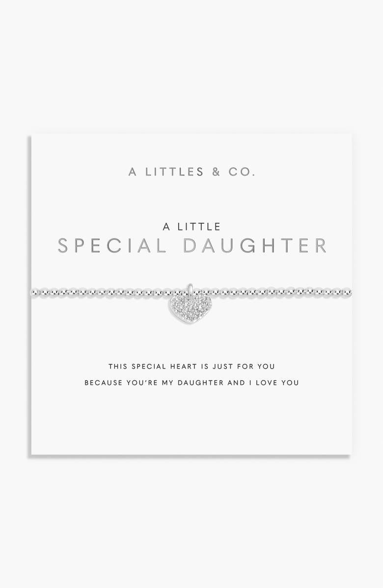 A Littles & Co A Little 'Special Daughter' Bracelet, Alternate, color, Metallic Silver