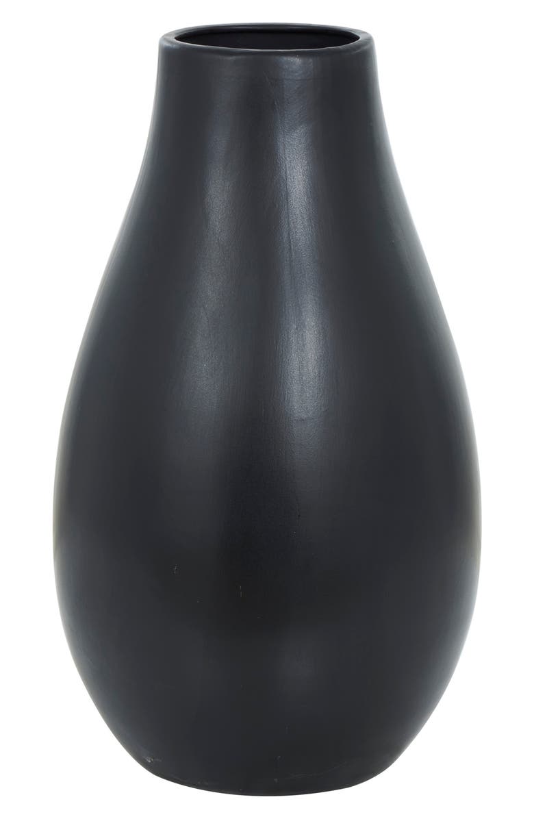 VIVIAN LUNE HOME Black Ceramic Vase, Alternate, color, 