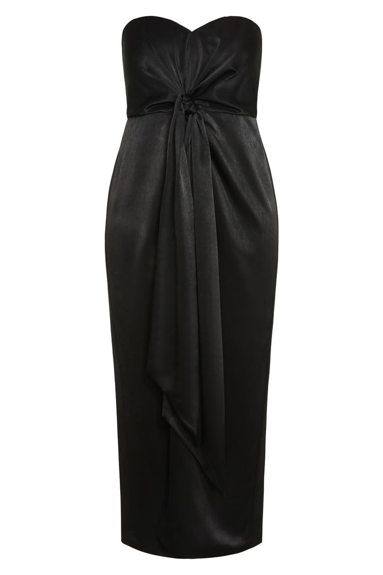 Kamari Strapless Maxi Dress, Alternate, color, BLACK