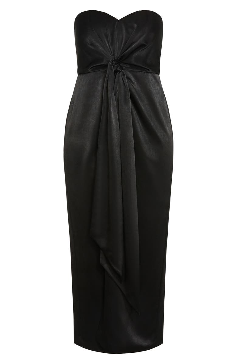 City Chic Kamari Strapless Maxi Dress, Alternate, color, Black