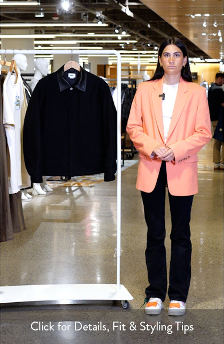 Chisel Quilted Lining Melton Wool Blend Jacket, sales video thumbnail